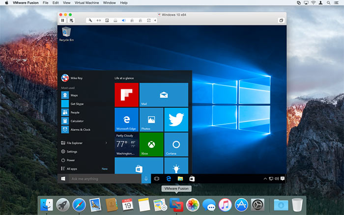 VMware Fusion Windows Emulator