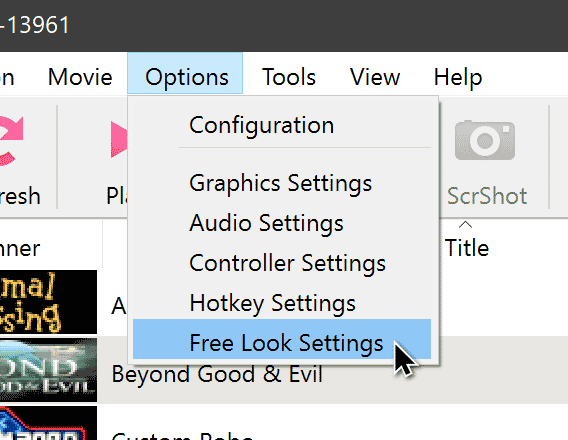 free look dolphin emulator settings