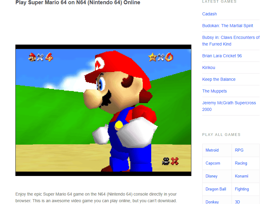 mario 64 emulator for mac