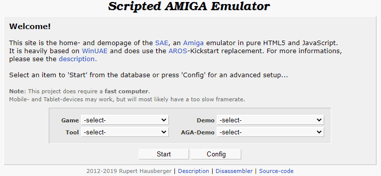 Emulador en línea de Commodore Amiga