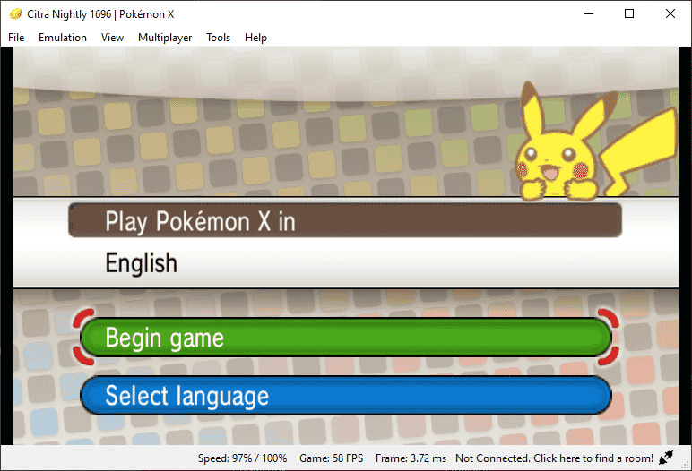 Emulador Citra Pokémon X e Y