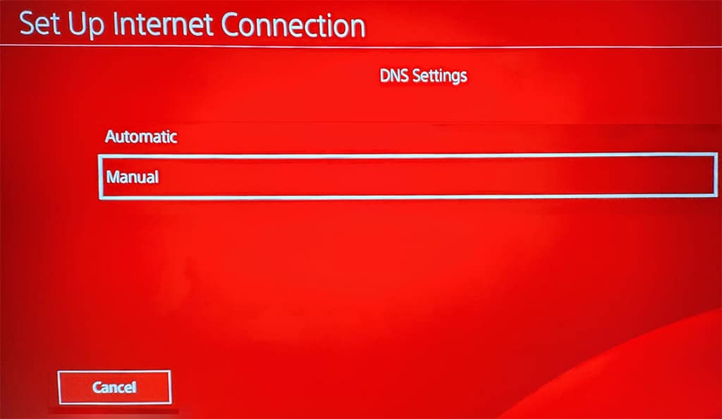 Set DNS on PS4