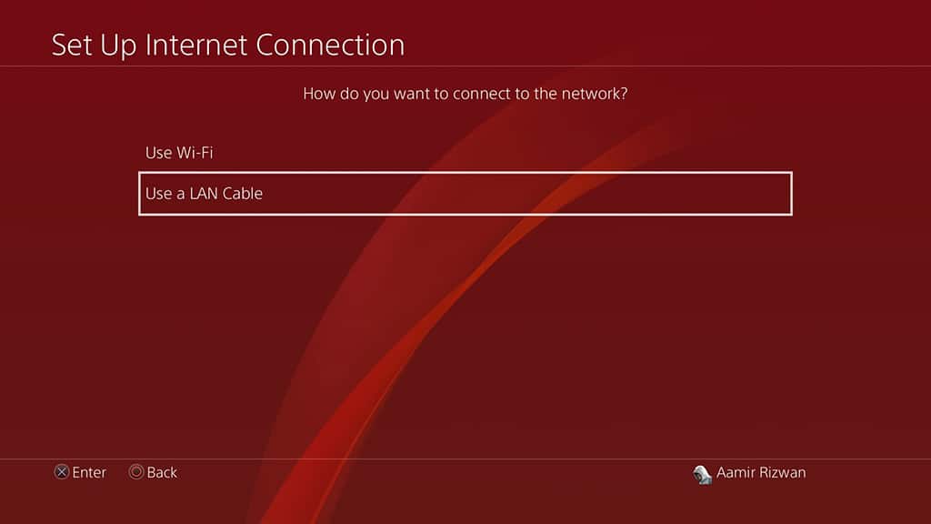 new connection on PS4