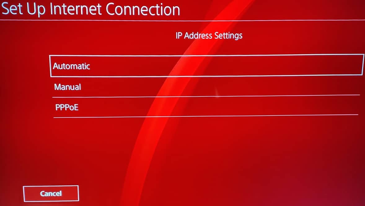 Setup a Connection on PS4