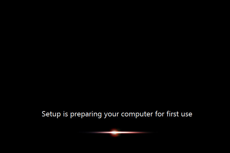 first time windows 7 loading