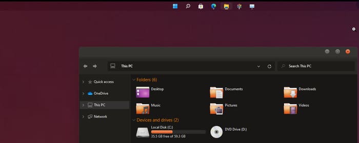 Ubuntu dark theme for Windows 11
