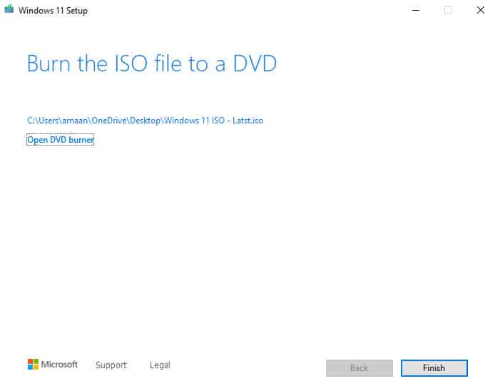 Windows 11 downloaded