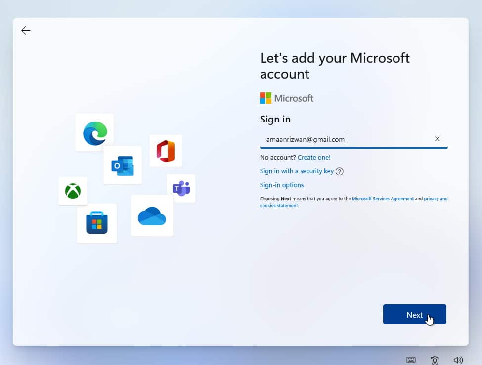 Windows 11 account login