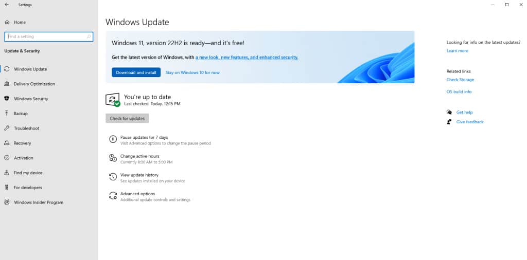 windows11 22h2 auto update