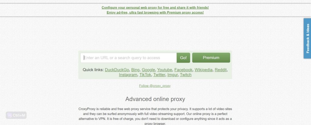 CroxyProxy Website