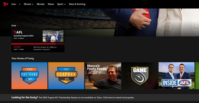 footballing streaming site