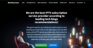 worthystream IPTV website