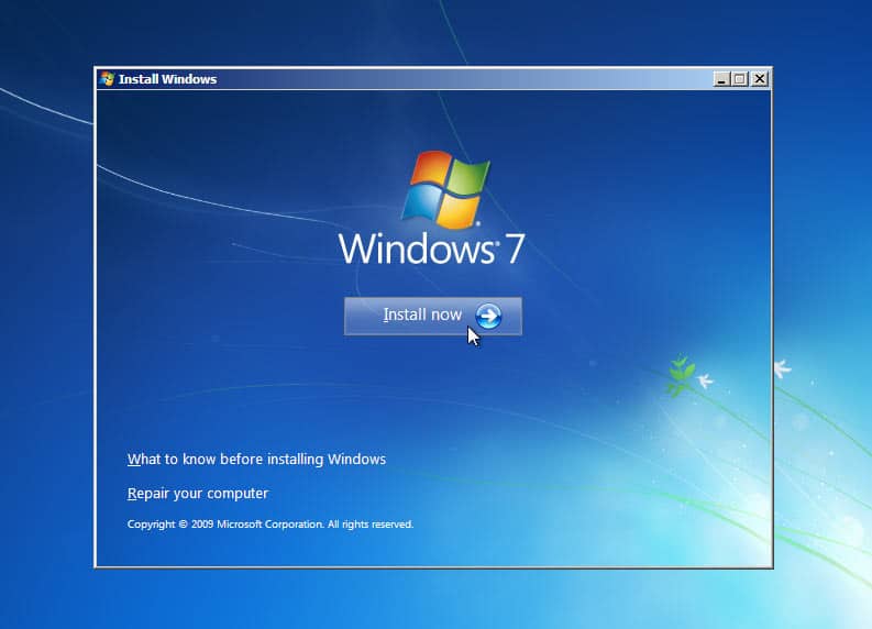 Download and install Windows 7 ISO